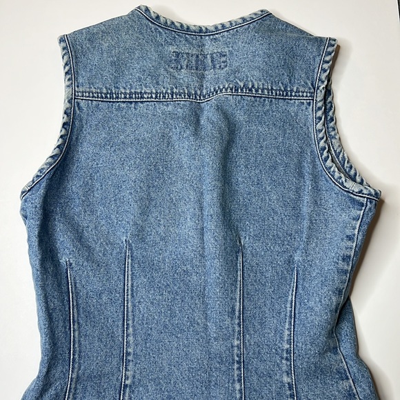 Vintage Liz Wear, Liz Claiborne Blue Denim Vest Sz Sm - Picture 6 of 9